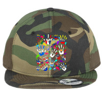 Hispanic Heritage Month All Latin Countries Flags Hand T Shirt Flat Bill Snapback Cap | Artistshot