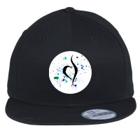 Watercolor Splatter Neda Symbol Flat Bill Snapback Cap | Artistshot