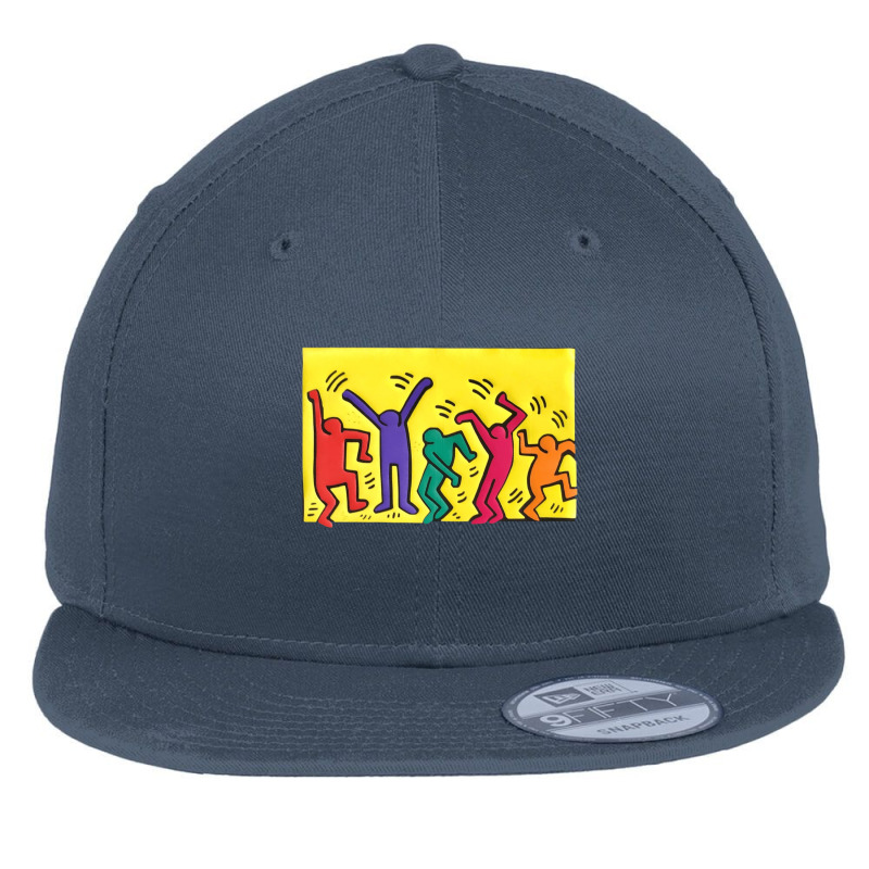 Dancing People Bright Colors, Dancing People Bright, Colors, Art Danci Flat Bill Snapback Cap by SHOPII888 | Artistshot