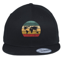 Cartography Retro Map   Geography Geographer Cartographer Long Sleeve Flat Bill Snapback Cap | Artistshot