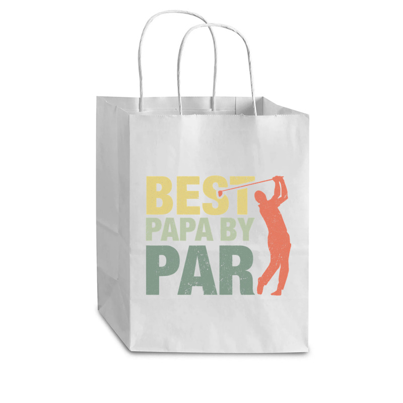 Funny Best Papa By Par Father S Day Golf  Gift Grandpa Cub Paper Bag - 8 X 4 1/2 X 10 1/4 | Artistshot