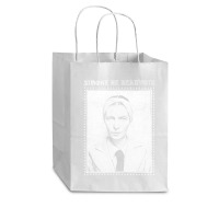 Simone De Beauvoir Faded Style Vintage Look Design Cub Paper Bag - 8 X 4 1/2 X 10 1/4 | Artistshot