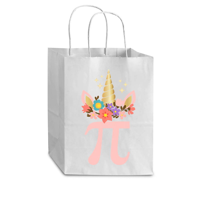 Cute Unicorn Face Pi Day  Girls Women Math Geek Cub Paper Bag - 8 X 4 1/2 X 10 1/4 | Artistshot