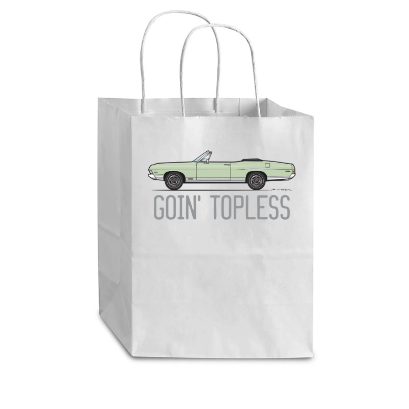 Goin Topless Sea Foam Green Cub Paper Bag - 8 X 4 1/2 X 10 1/4 | Artistshot