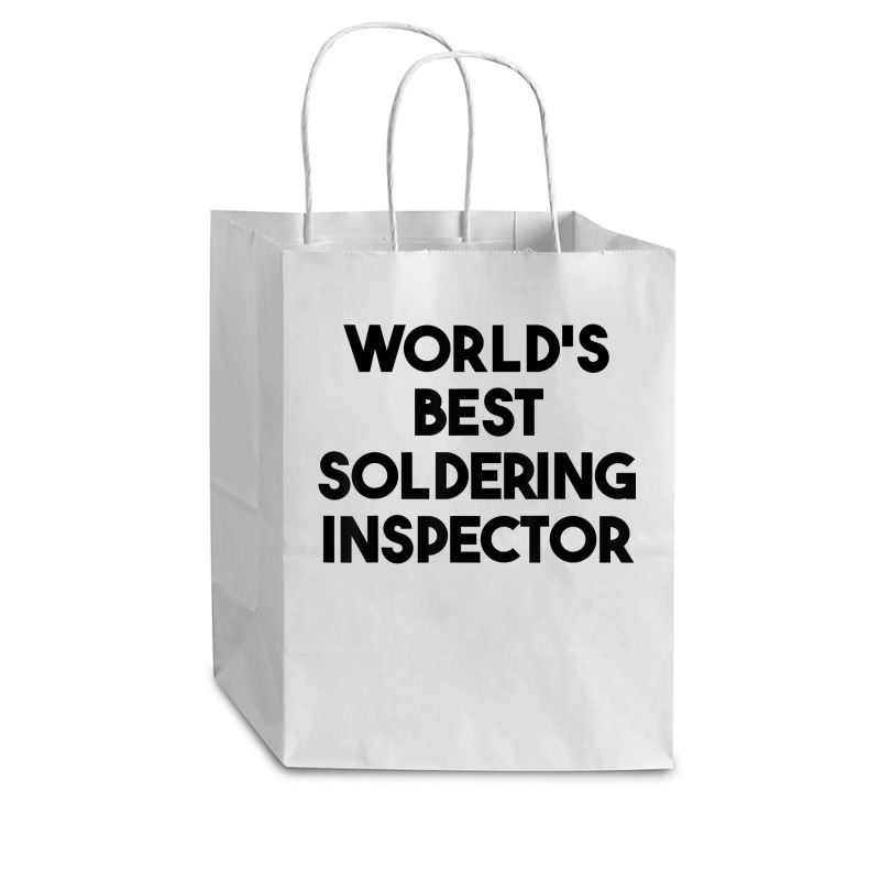 World's Best Soldering Inspector T Shirt Cub Paper Bag - 8 X 4 1/2 X 10 1/4 | Artistshot