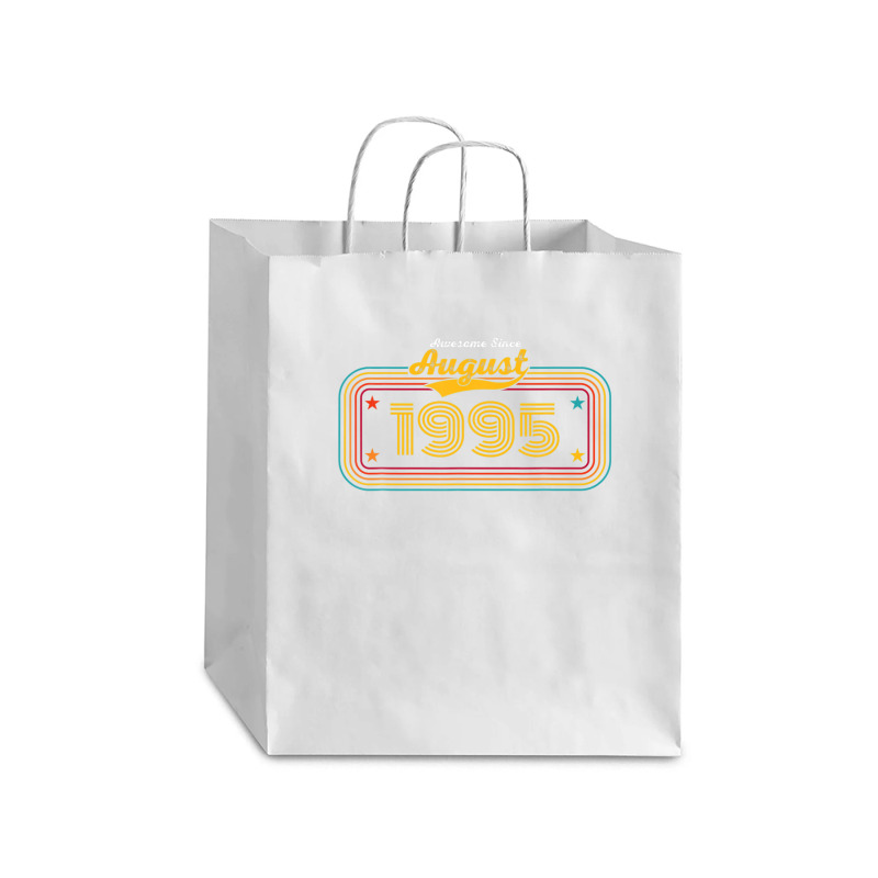 27th Birthday Vintage Awesome Since August 1995 Debie Paper Bag - 10 X 5 X 13 | Artistshot