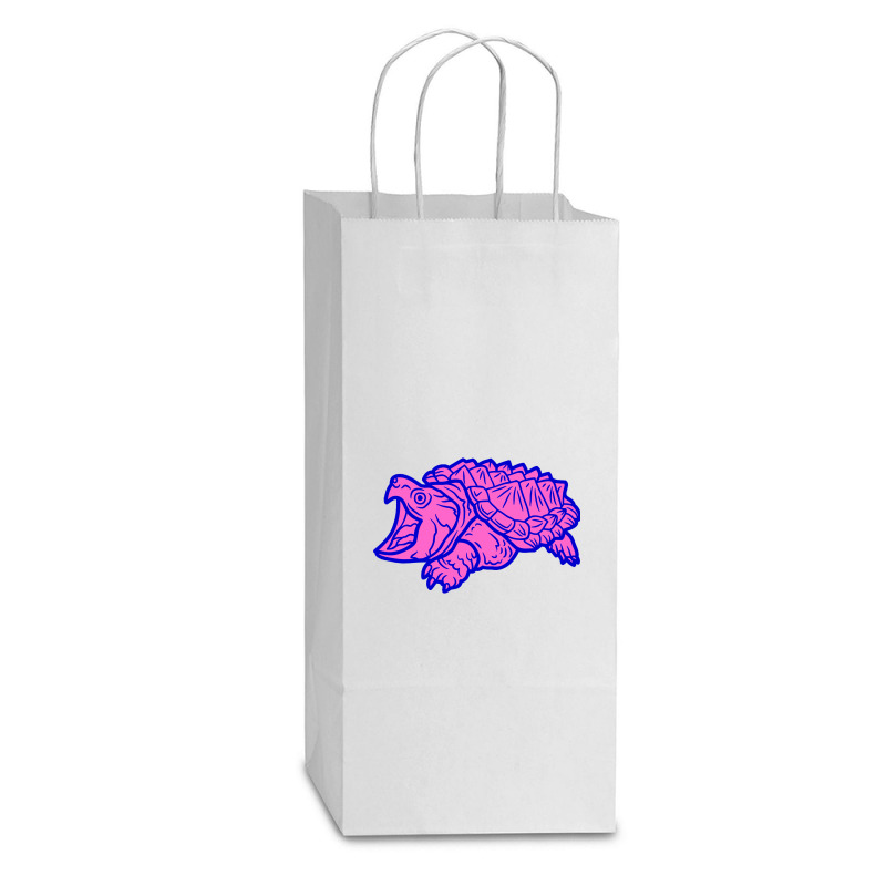 Alligator Snapping Turtle - Reptile - Wildlife - Animals Double Wine Paper Bag - 6 1/2 X 3 1/2 X 12 3/8 | Artistshot