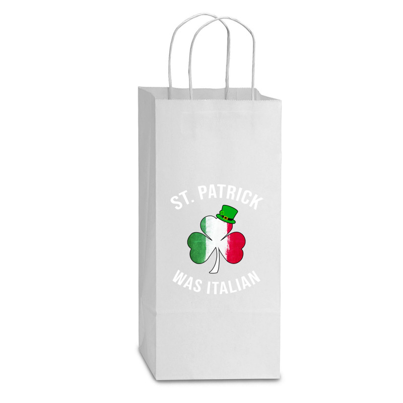 St. Patrick Was Italian St Patricks Day Double Wine Paper Bag - 6 1/2 X 3 1/2 X 12 3/8 | Artistshot