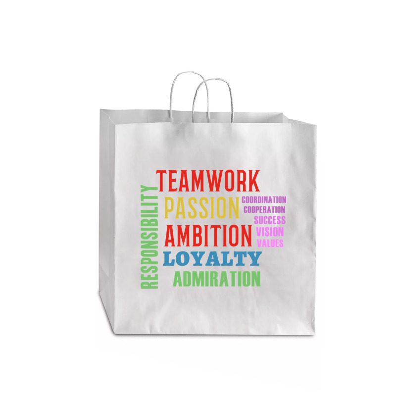 Teamwork Word Cloud Jumbo Paper Bag - 18 X 7 X 18 3/4 | Artistshot