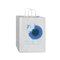 Sunflower Faith Hope Love Diabetes Awareness Diabetic Gifts Long Sleev Mart Paper Bag -13 X 7 X 17 | Artistshot