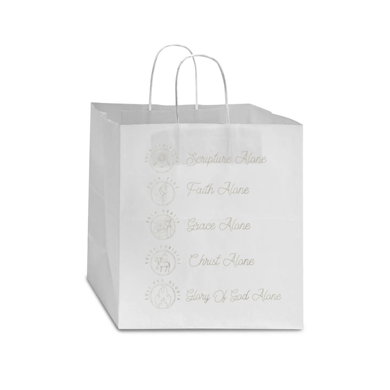 Sola Scriptura Protestant Christian Reformation 5 Solas Star Paper Bag - 13 X 7 X 13 | Artistshot