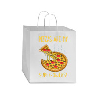 Pizza Superpower Slice Crust Neapolitan Pizzaiolo Pizzeria Star Paper Bag - 13 X 7 X 13 | Artistshot