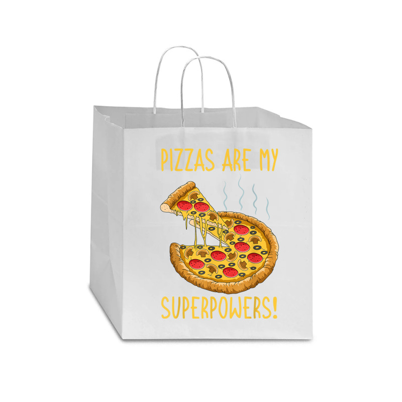 Pizza Superpower Slice Crust Neapolitan Pizzaiolo Pizzeria Star Paper Bag - 13 X 7 X 13 | Artistshot