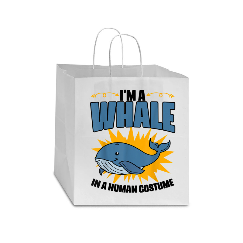 I'm A Whale In A Human Costume Sea Life Marine Biologist T Shirt Star Paper Bag - 13 X 7 X 13 | Artistshot