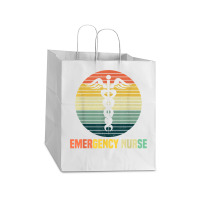 Retro Emergency Room Nurse Er Nursing Take Out Paper Bag - 14 X 10 X 15 1/2 | Artistshot