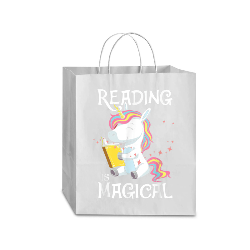 Reading Is Magical Book Lover Unicorn English Teacher Girls Traveler Paper Bag -13 X 6 X 15 3/4 | Artistshot