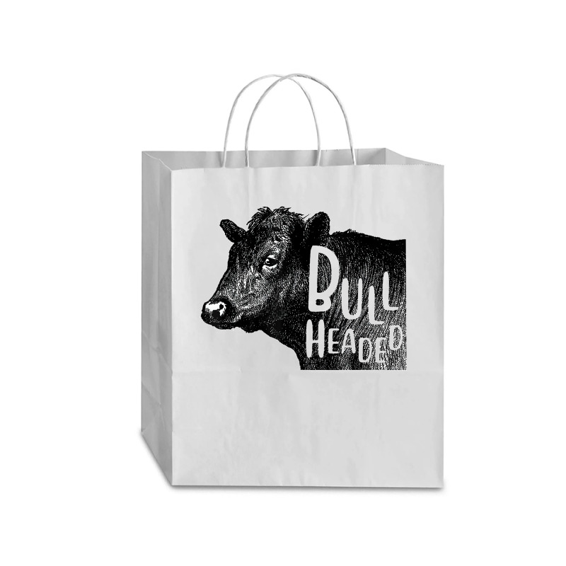 Bullheaded Cow Lover Funny Country Farm Style Sarcasm Traveler Paper Bag -13 X 6 X 15 3/4 | Artistshot