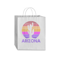 Arizona Vintage Retro Cactus Souvenir Traveler Paper Bag -13 X 6 X 15 3/4 | Artistshot