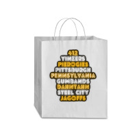 Pittsburgh 412 Jagoffs Yinzers Steel City Funny Retro Traveler Paper Bag -13 X 6 X 15 3/4 | Artistshot