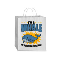 I'm A Whale In A Human Costume Sea Life Marine Biologist T Shirt Traveler Paper Bag -13 X 6 X 15 3/4 | Artistshot