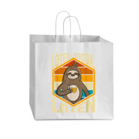 Funny Funny Sloth Beer Soldering. Digga. Soldering T Shirt Vogue Paper Bag - 16 X 6 X 12 | Artistshot