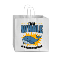 I'm A Whale In A Human Costume Sea Life Marine Biologist T Shirt Vogue Paper Bag - 16 X 6 X 12 | Artistshot