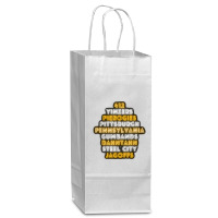 Pittsburgh 412 Jagoffs Yinzers Steel City Funny Retro Wine Paper Bag - 5 1/2 X 3 1/4 X 13 | Artistshot