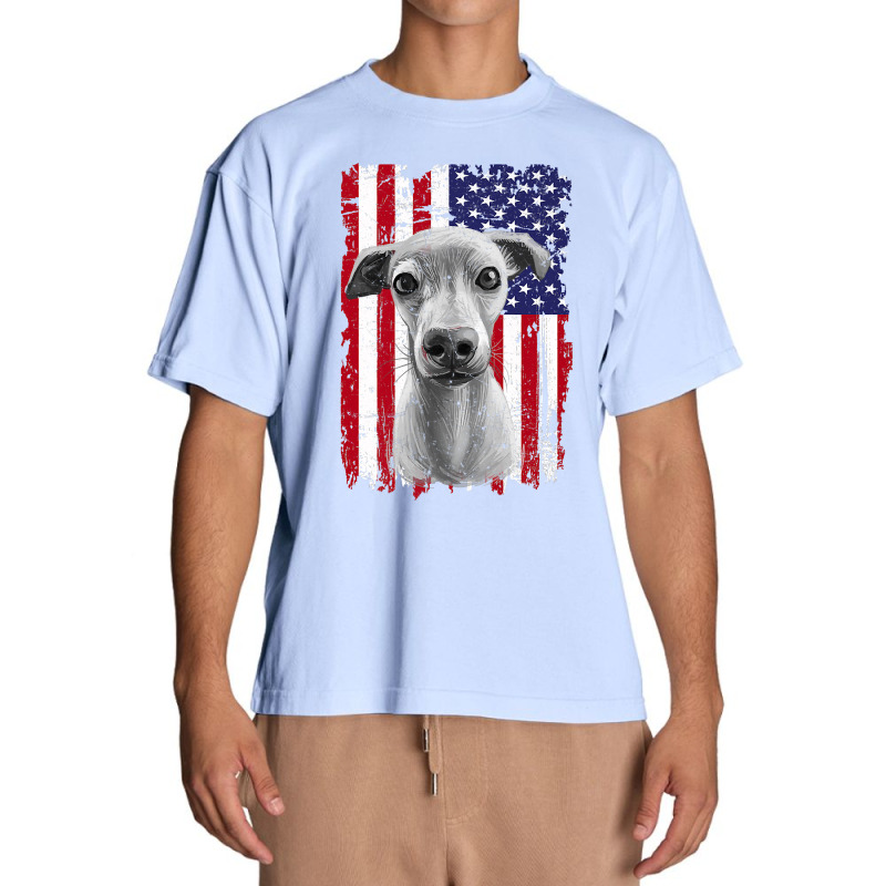 Dogs 365 Distress American Flag Italian greyhound Dog Usa Premium T S Urban Heavy T-shirt | Artistshot