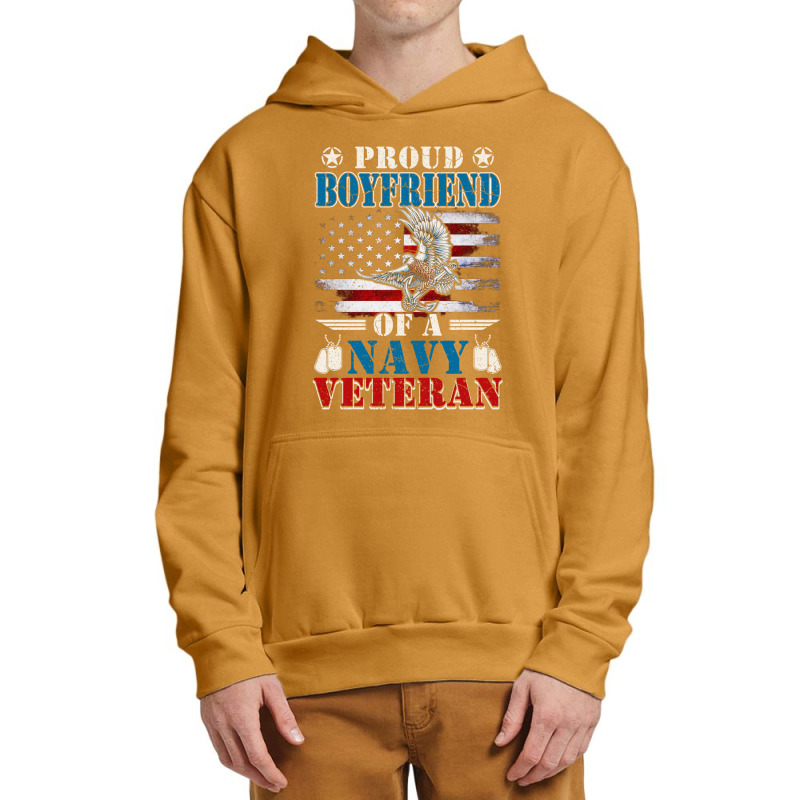 Proud Boyfriend Of A Navy Veteran Urban Pullover Hoodie | Artistshot