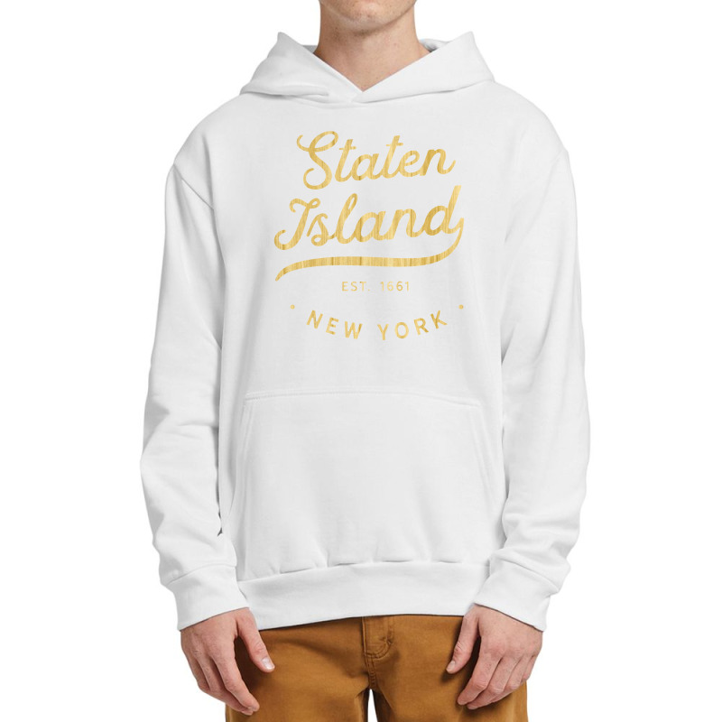 Claassic Retro Vintage Staten Island Woodgrain Nyc Usa Casual Urban Pullover Hoodie by celanasubek | Artistshot