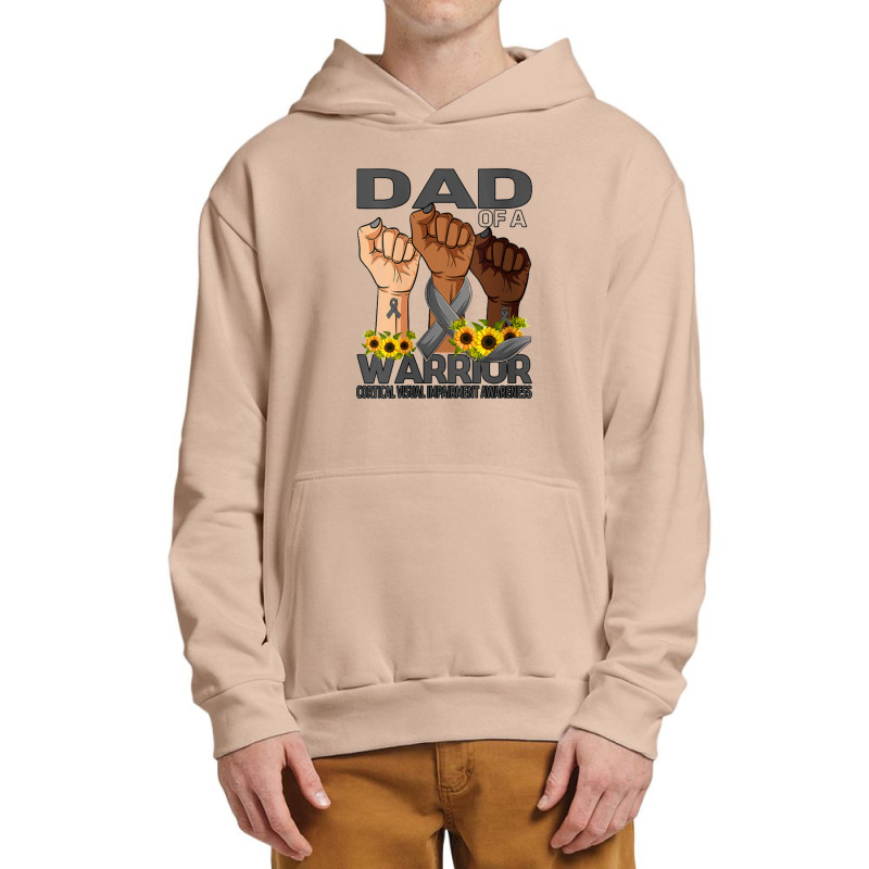 Womens Hand Dad Of A Warrior Corticalisual Impairment Urban Pullover Hoodie | Artistshot