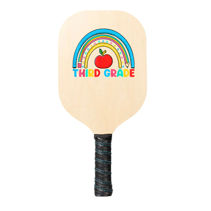 Rainbow Third Grade 3rd Grade Back To School Teacher Student T Shirt Pickleball Paddle | Artistshot