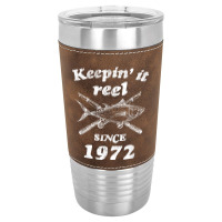 Fishing 50th Birthday Funny Fishings 50 Year Old Leatherette Tumbler | Artistshot