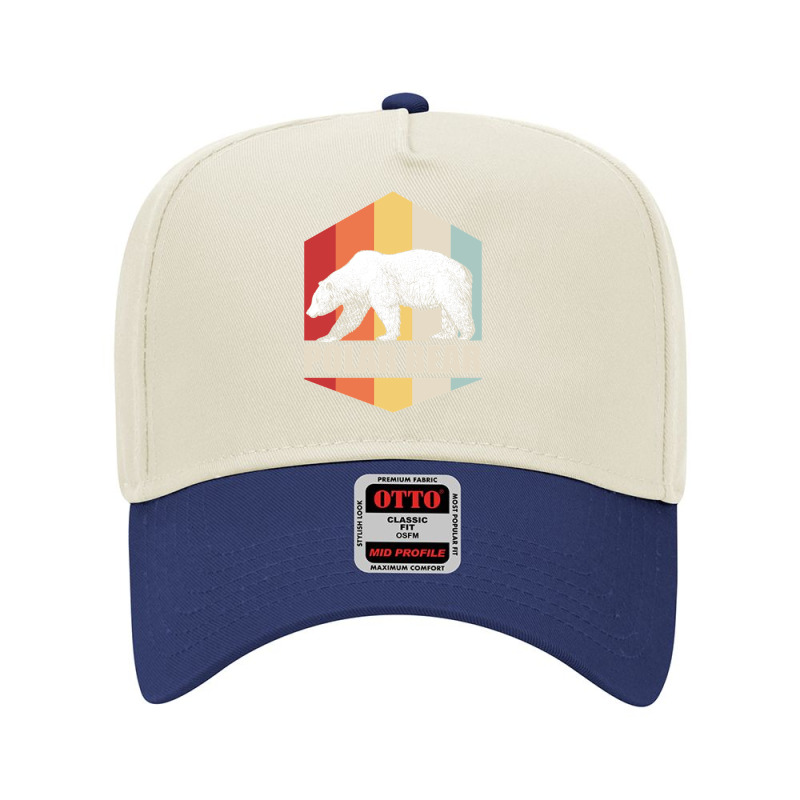 Bear Polar Bear Retro Colorful Sunset White Bears 510 Forest Adjustable Baseball Cap by offensejuggler | Artistshot