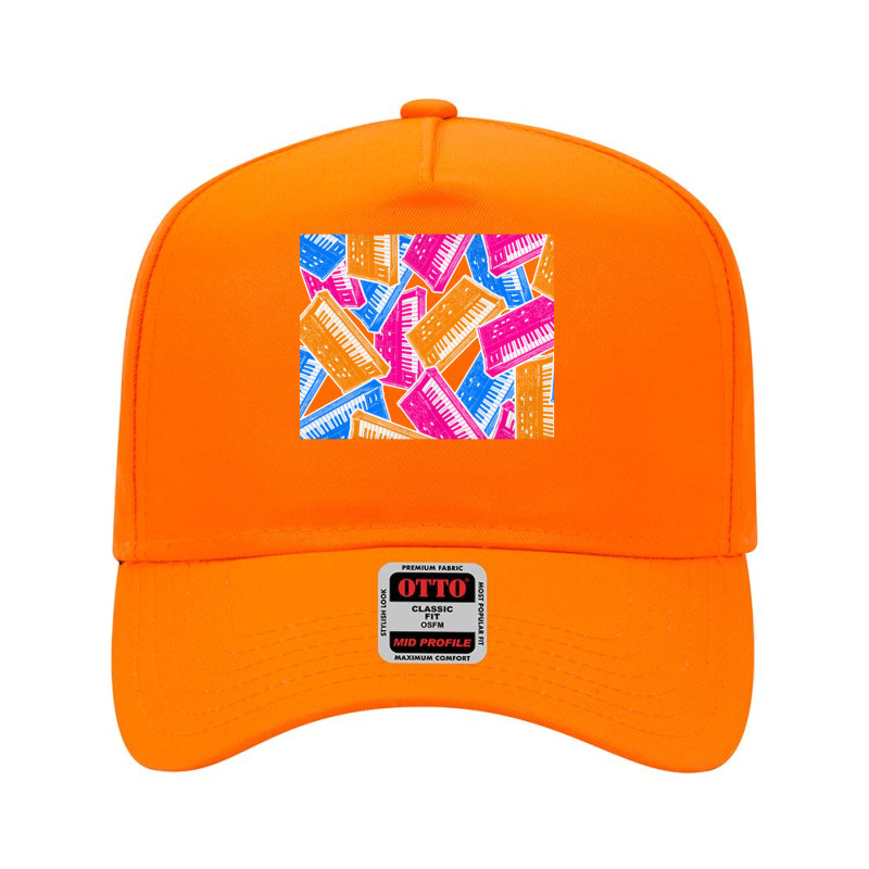 Analog Synthesizer Repeat Pattern Collage Artwork Design Adjustable Baseball Cap | Artistshot