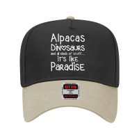 Alpacas Dinosaurs And All Kinds Of Stuff It’s Like Paradise T Shirt Adjustable Baseball Cap | Artistshot