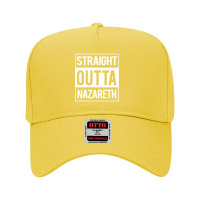 Straight Outta Nazareth Jesus Funny Christian T  Gift Adjustable Baseball Cap | Artistshot