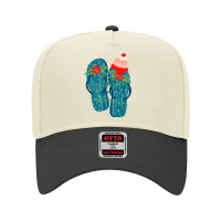 Flip Flops Hawaiian Xmas Summer Vacation Christmas In July T Shirt Adjustable Baseball Cap | Artistshot