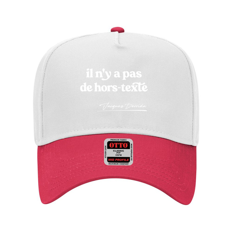 Jacques Derrida Quote Design Adjustable Baseball Cap | Artistshot