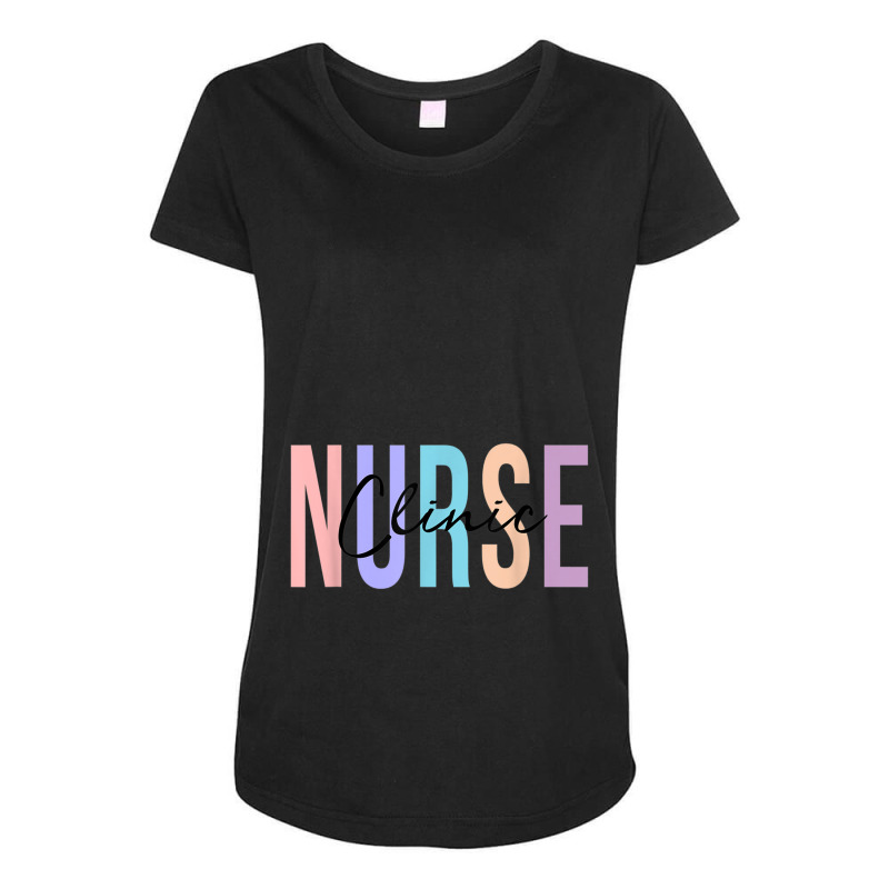 Clinic Nurse Future Nurse Registered Nurse Rn Maternity Scoop Neck T-shirt | Artistshot