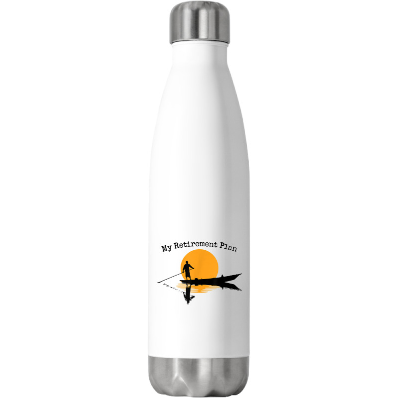 My Retirement Plan Boating Sunset Lake Reflection Canoe Stainless Steel Water Bottle | Artistshot