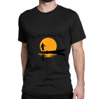 My Retirement Plan Boating Sunset Lake Reflection Canoe Classic T-shirt | Artistshot