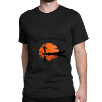 My Retirement Plan Boating Sunset Lake Reflection Palm Canoe Classic T-shirt | Artistshot