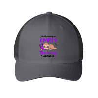 Fibromyalgia Awareness T  Shirt Mostly Running On Empty Fibromyalgia W Mesh Cap | Artistshot