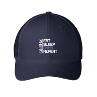 Eat Sleep Game Repeat Mmo Rpg Leetcode Leet Gift Mesh Cap | Artistshot