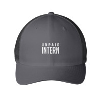 Unpaid Intern Office Worker Internship Joke Mesh Cap | Artistshot