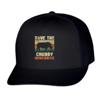 Save The Chubby Unicorns   Zoologist Rhino Lover Rhinoceros T Shirt Trucker Cap | Artistshot