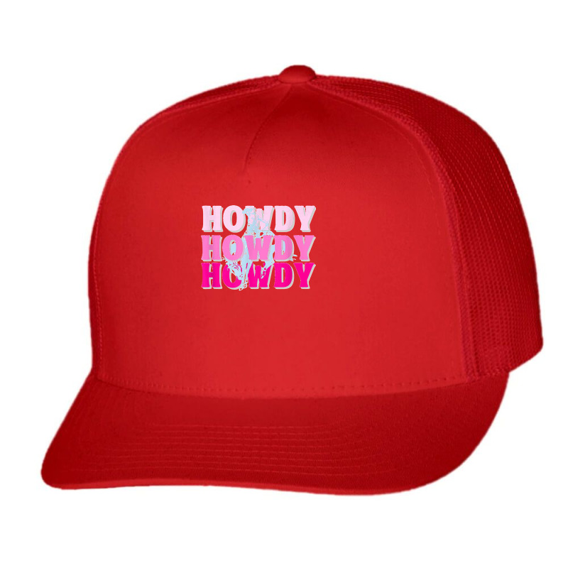 Howdy Cowgirl Vintage Horse Bucking Western Bachelorette T Trucker Cap by cm-arts | Artistshot