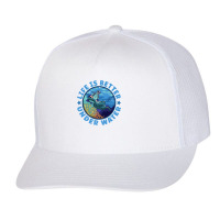 Life Is Better Under Water Marine Biology Scuba Diver Premium T Trucker Cap | Artistshot