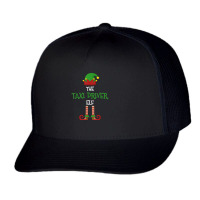 Taxi Driver Elf Family Matching Group Pajama Xmas Funny T Shirt Trucker Cap | Artistshot